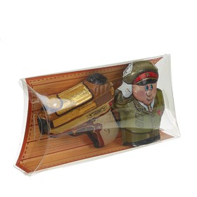 Подарочный набор "Служу Отечеству", солдатик и пистолет, 75 г