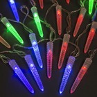 УЦЕНКА Гирлянда "Метраж" 5 м с насад.“Сосулька граненая”, Н.С. LED-20-220V, моргает, МУЛЬТИ