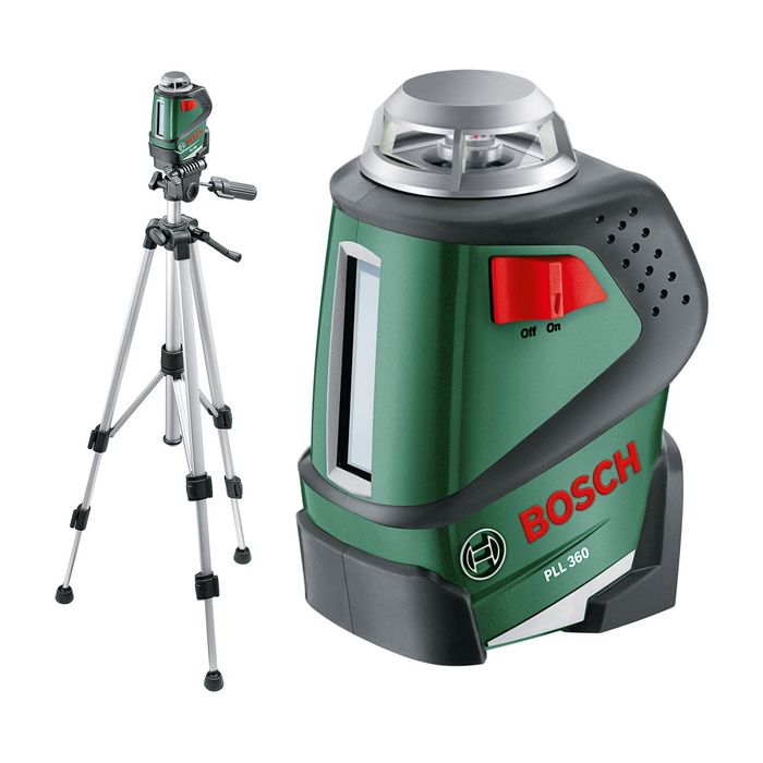 Лазерный нивелир Bosch PLL 360 Set (0603663001), 360 град., 2 луча, штатив 1,5 м