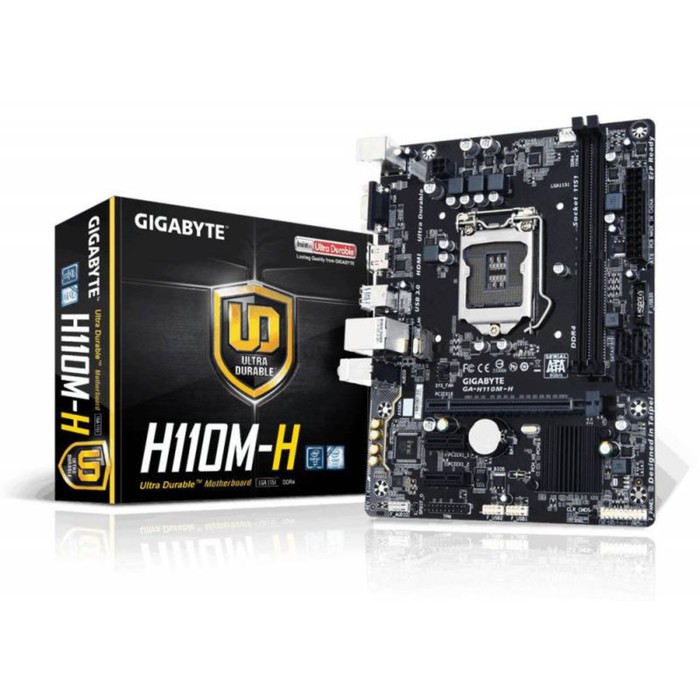 Материнская плата Gigabyte GA-H110M-H, Soc-1151, Intel H110, 2xDDR4, mATX, Ret