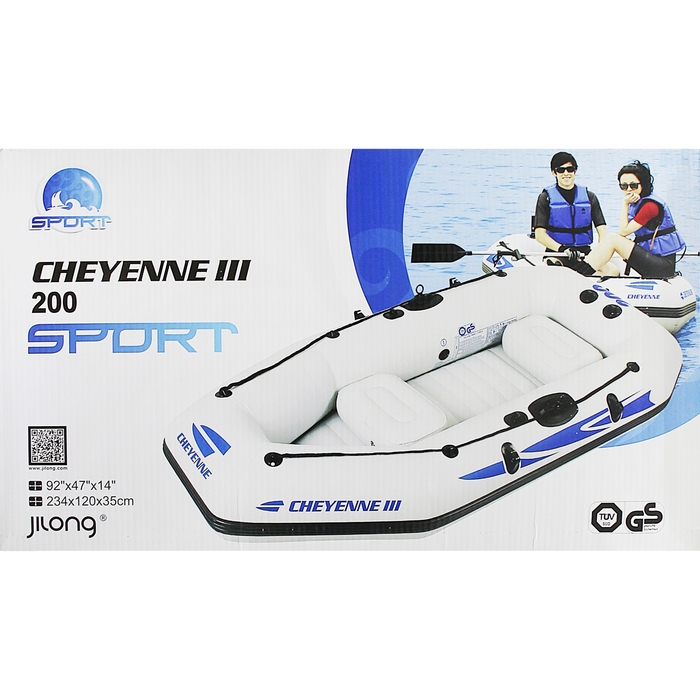 Лодка Cheyenne lll 200 с комплектом, 2х-местная, 234х120х35 см, до 220 кг