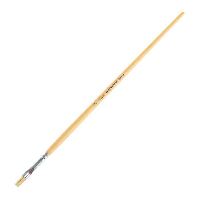 Кисть «Сонет» № 3, щетина, плоская, удлинённая ручка, d=7 мм - фото 116827