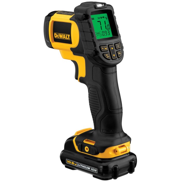 Пирометр DeWalt DCT414D1-QW,  10.8 B, 2 Ah, ЖК-дисплей, от -29° до + 550°, ± 1.5°, кейс