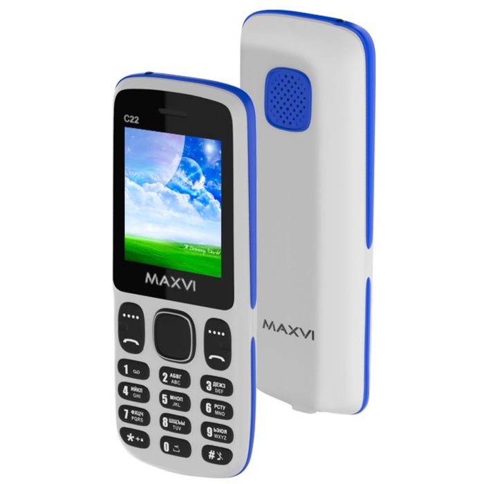 Сотовый телефон Maxvi C22 White Blue