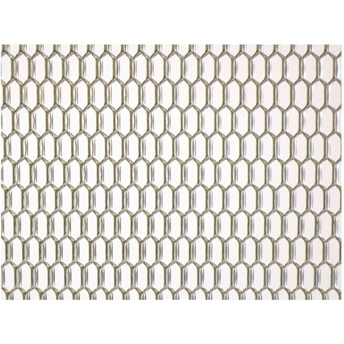 Сетка защитно-декоративная Dollex, алюминий, 100х40 см, ячейки 20х6 мм, хром