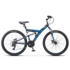 Велосипед 26" Stels Focus MD, V010, цвет чёрный/синий, размер 18" Велосипед 26" Stels Focus MD, V010, цвет чёрный/синий, размер 18"