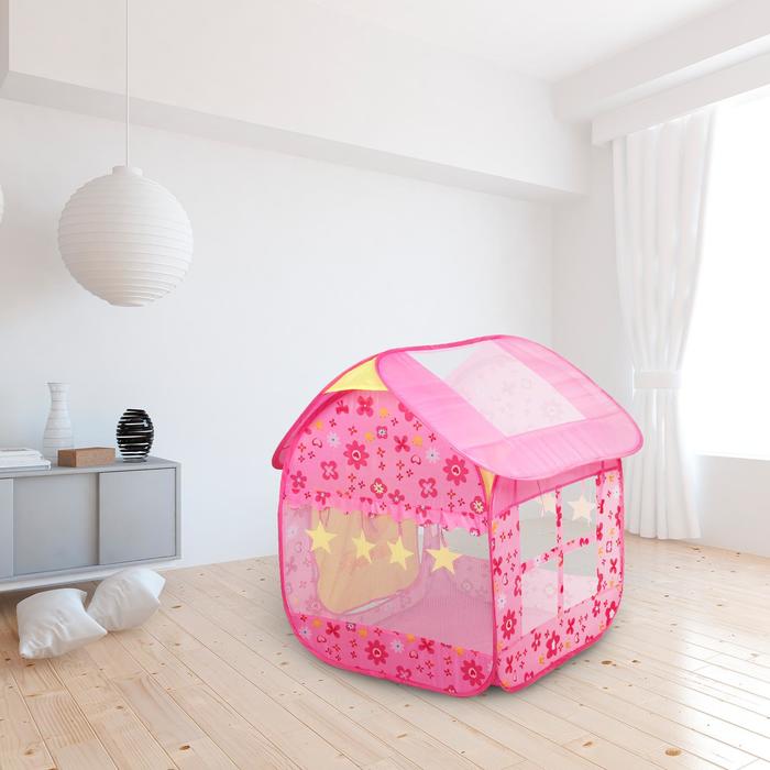 Игровая палатка «Дом принцессы», цвет розовый, металлический каркас - фото 8268637
