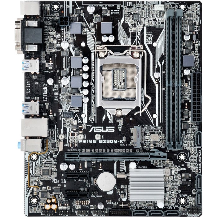 Материнская плата Asus PRIME B250M-K, Soc-1151, Intel B250, 2xDDR4, mATX, Ret