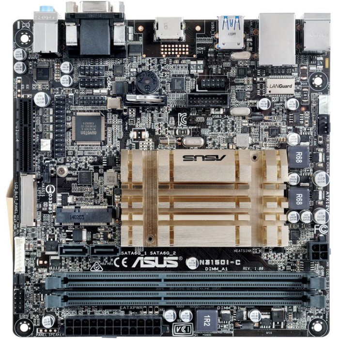 Материнская плата Asus N3150I-C, 2xDDR3, mini-ITX, Ret