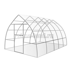Каркас теплицы «Капелька», 4 × 3 × 2,19 м, оцинкованная сталь, профиль 20 × 20 мм, шаг 1 м, 1 мм, без поликарбоната 3295858