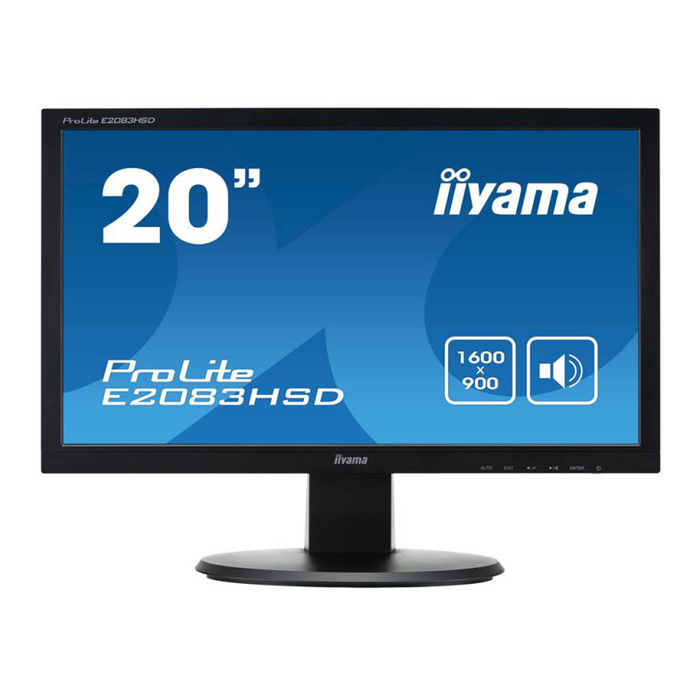 Монитор Iiyama 19.5 E2083HSD-B1 TN+film LED 5ms 16:9 DVI 1000:1 250cd 170/160 1600x900 D-Sub   32951