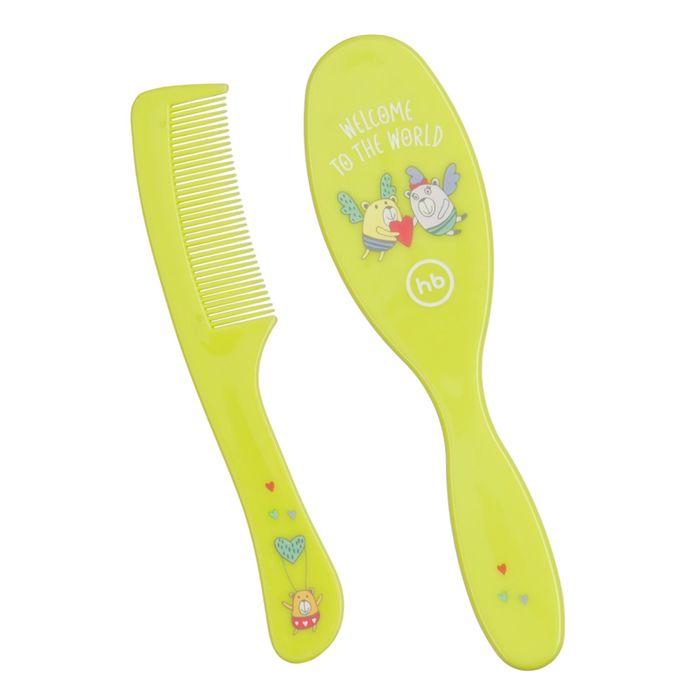 Набор щеток для волос Happy Baby &quot;BRUSH COMB SET&quot; зеленый