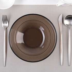 Тарелка суповая «Луиз», d=20 см, цвет коричневый