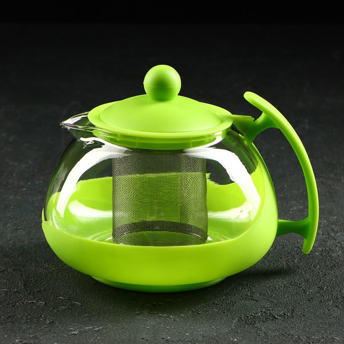 Чайник заварочный «Яркость», с металлическим ситом, матовый, 750 мл, цвет МИКС