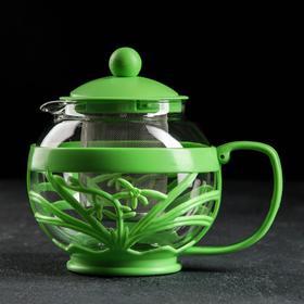 Чайник заварочный «Флора», с металлическим ситом, 700 мл, цвет МИКС