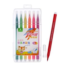 Pens in 12 colors Brush in blister racemose tip