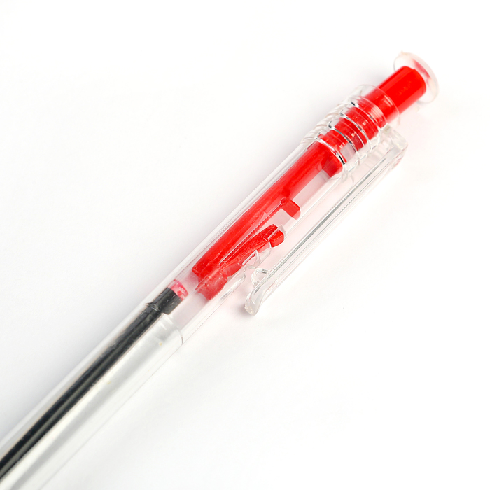 Ручка с прозрачным корпусом. Ручка Pioneer 0.5 мм красный. Шариковая ручка красная рационал. Автоматическая красная ручка. Ручка шариковая красная 0.5 мм.