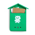 Ящик почтовый с замком, вертикальный, «Домик», зелёный - фото 4937030