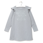 Платье для девочки KAFTAN "LOVE", серое, рост 110-116 (32), 5-6 лет Платье для девочки KAFTAN "LOVE", серое, рост 110-116 (32), 5-6 лет