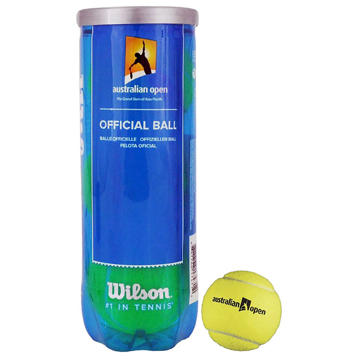 Мяч теннисный WILSON Australian Open, арт. WRT104800, ITF, 3 шт