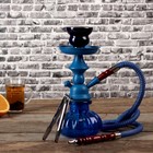 Кальян 25 см, 1 трубка, колба синяя, шахта синяя матовая Кальян 25 см, 1 трубка, колба синяя, шахта синяя матовая