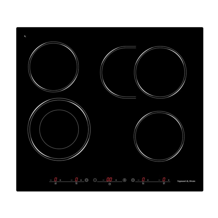 Варочная поверхность Zigmund &amp; Shtain CNS 259.60 BX, стеклокерамическая, 4 конфорки, черный   332419
