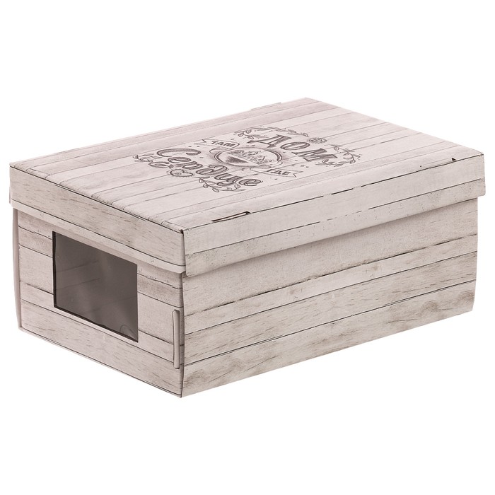 Складная коробка с PVC окошком «Милый дом», 34 х 23 х 15 см