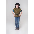 Костюм сюжетно-ролевой "Танкист", жилет, шлем, размер 110-122, 4-6 лет