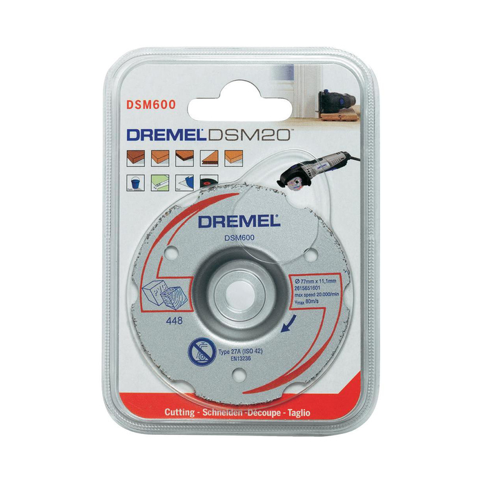 Диск Dremel 2615S600JA к пиле DSM20, 77х11,1 мм, по дереву, ламинату, пластику