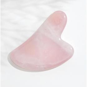 Пластина для массажа Гуаша, розовый кварц