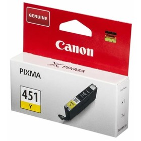 Картридж струйный Canon CLI-451Y 6526B001 желтый для Canon Pixma iP7240/MG6340/MG5440