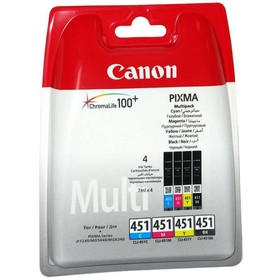 Картридж струйный Canon CLI-451C/M/Y/Bk 6524B004 многоцветный для Canon iP7240/MG