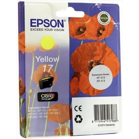 Картридж струйный Epson C13T17044A10 желтый для Epson XP33/203/303 (150стр.)