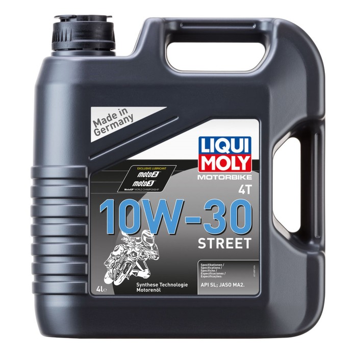 Моторное масло LiquiMoly 4T 10W-30 Motorbike Street SL/МА-2 синтетическое, 4 л