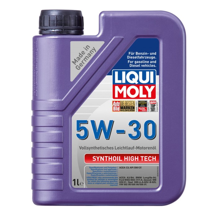 Моторное масло LiquiMoly  5W-30 Syntohoil High Tech синтетическое SM/CF C3, 1 л