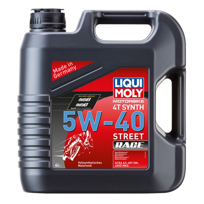 Моторное масло LiquiMoly 4Т  5W-40 Racing Synth синтетическое SL/A3-04/MA-2, 4 л