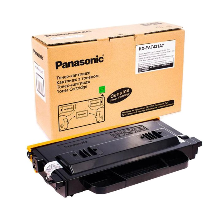 Тонер Картридж Panasonic KX-FAT431A7 черный для Panasonic KX-MB2230/2270/2510/2540 (6000стр.)   1725