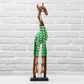 Сувенир дерево "Жираф зеленый костюмчик" 14х9х60 см