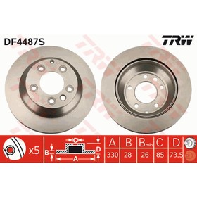 Диск тормозной TRW DF4487S 3111423