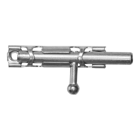 Шпингалет накладной "РОССИЯ" ЗТ-19305, стальной, 65 мм, малый, покрытие белый цинк