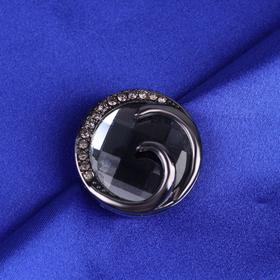 Пуговица декоративная, d = 27 мм, цвет чёрный