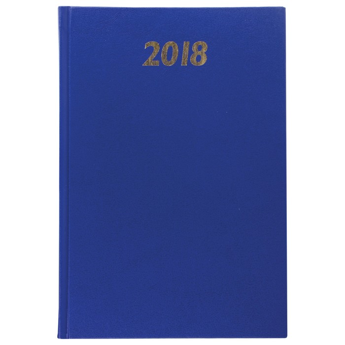 Ежедневник датированный 2018 г А5, 336 страниц BRAUBERG, обложка бумвинил, синий