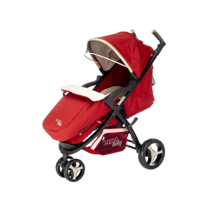 Коляска прогулочная Liko Baby BT-1218B, цвет кирпичный