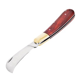 Нож электрика складной TRUPER NEL-8, 20 см, деревянная ручка, лезвие - нержавеющая сталь