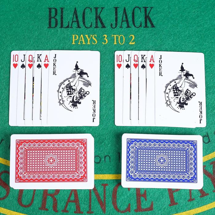 Набор пластиковых игральных карт Royal, 2 колоды по 54 шт., 19 мкм, 8,8 × 5,7 см, пластиковая коробка