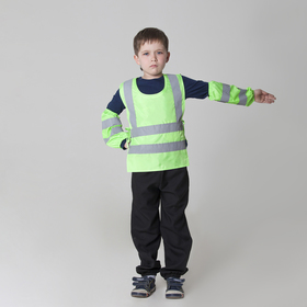 Детский жилет + нарукавники "ДПС" со светоотражающими полосами, рост 134-146 см