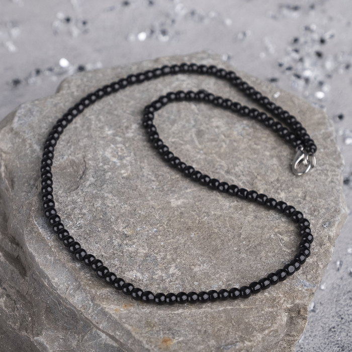 Beads ball 4 "black agate", 45 cm