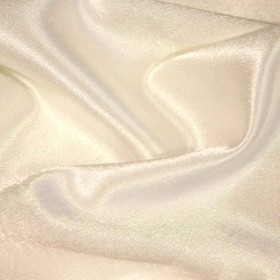Ткань плательная, креп - сатин, ширина 150 см, цвет молочный