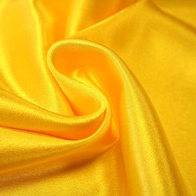 Ткань плательная, креп - сатин, ширина 150 см, цвет жёлтый