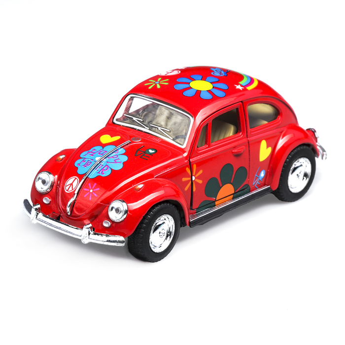 Машина металлическая Volkswagen Classical Beetle 1967, инерция, масштаб 1:32